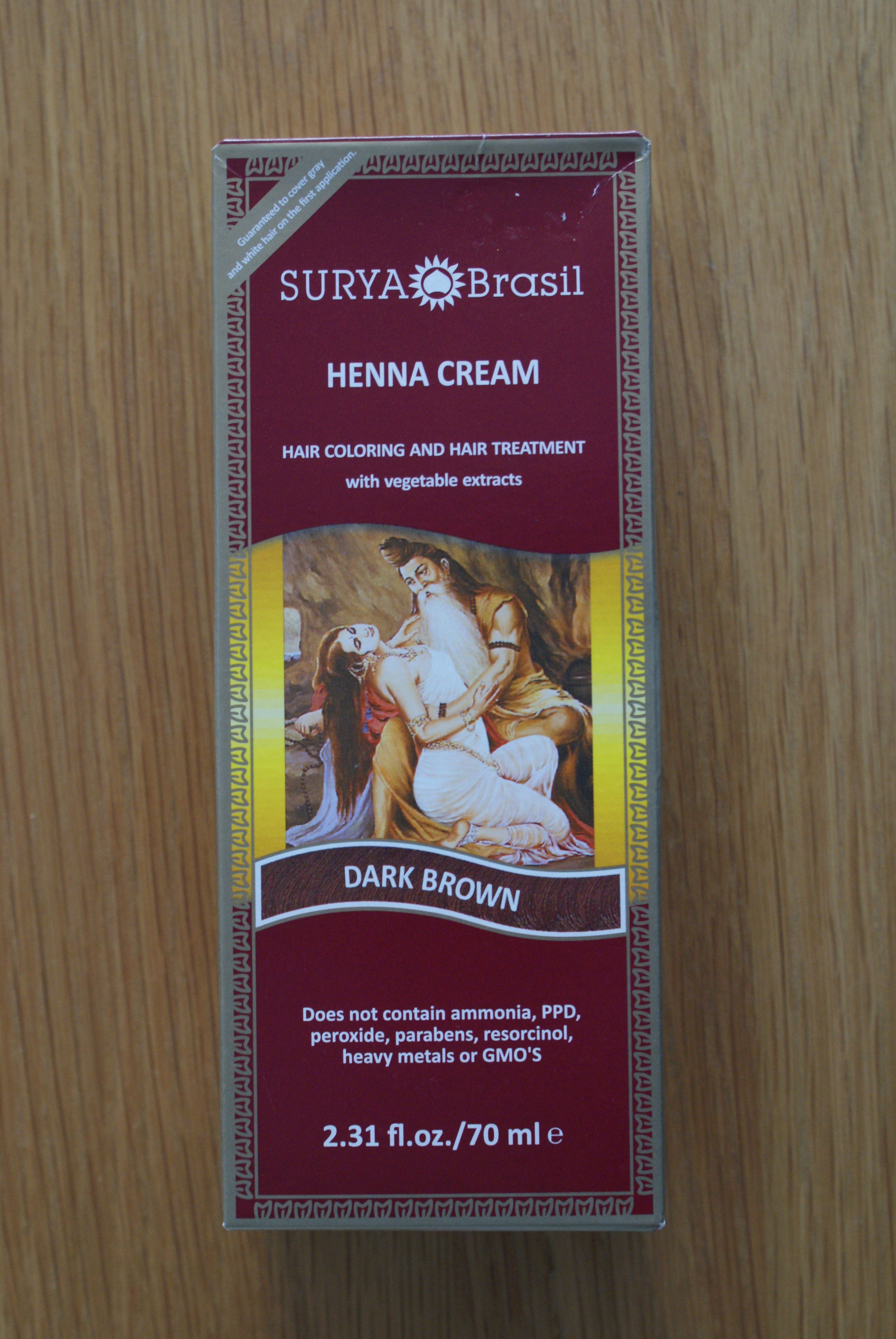 Surya Brasil Dark Brown Henna Cream 2.31 fl.oz/70ml Fine Fettle Foods